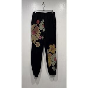 Out From Under Kya Printed Fleece Jogger Pant Size Small Urban Floral Print READ